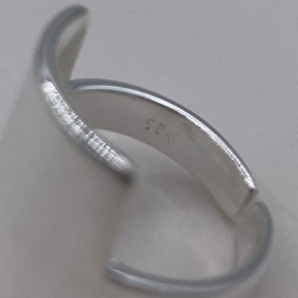 ring, solid 925 sterling silver, adjustable, minimalist, mirror finish, NWOT - Picture 8 of 14
